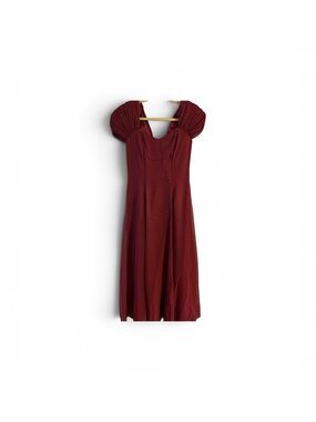 Jordan Plum-Red Satin-Look Dress Bodice